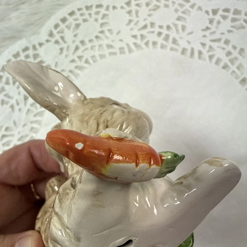 Vintage Kaldun & Bogle Country Rabbit Porcelain Bunny Figurine Retired 6